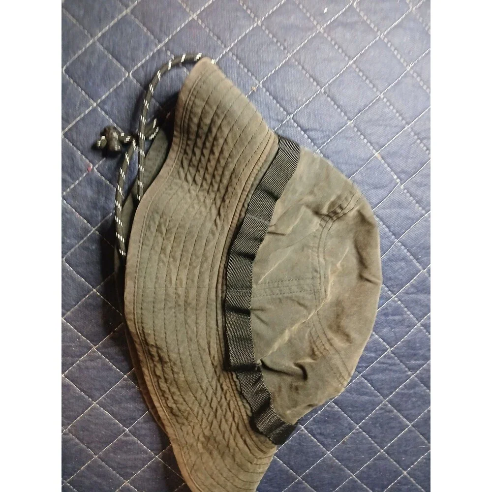 Vintage Adidas Black Boonie Hat Wide Brim Adjustable Packable L/XL Outdoor